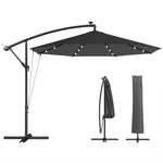 3 M Cantilever Parasol Solar Led Lights | Black