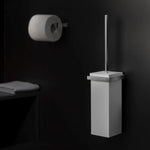 Toilet Brush, Siver Gloss, Wall-mounted. Collection The Grid