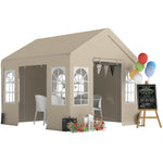 3 X 3 M Party Tent, Outdoor Canopy Tent With Sidewalls | Beige