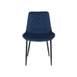 San Diego Marble Top Dining Table With Amelia Velvet Chairs | Blue