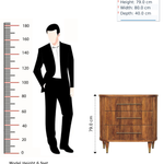 Solid Mango Wood, 3 Drawers, Dark Brown