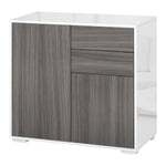 Side Cabinet With 2 Door Cabinet And 2 Drawer Home Office | One Size | Gray