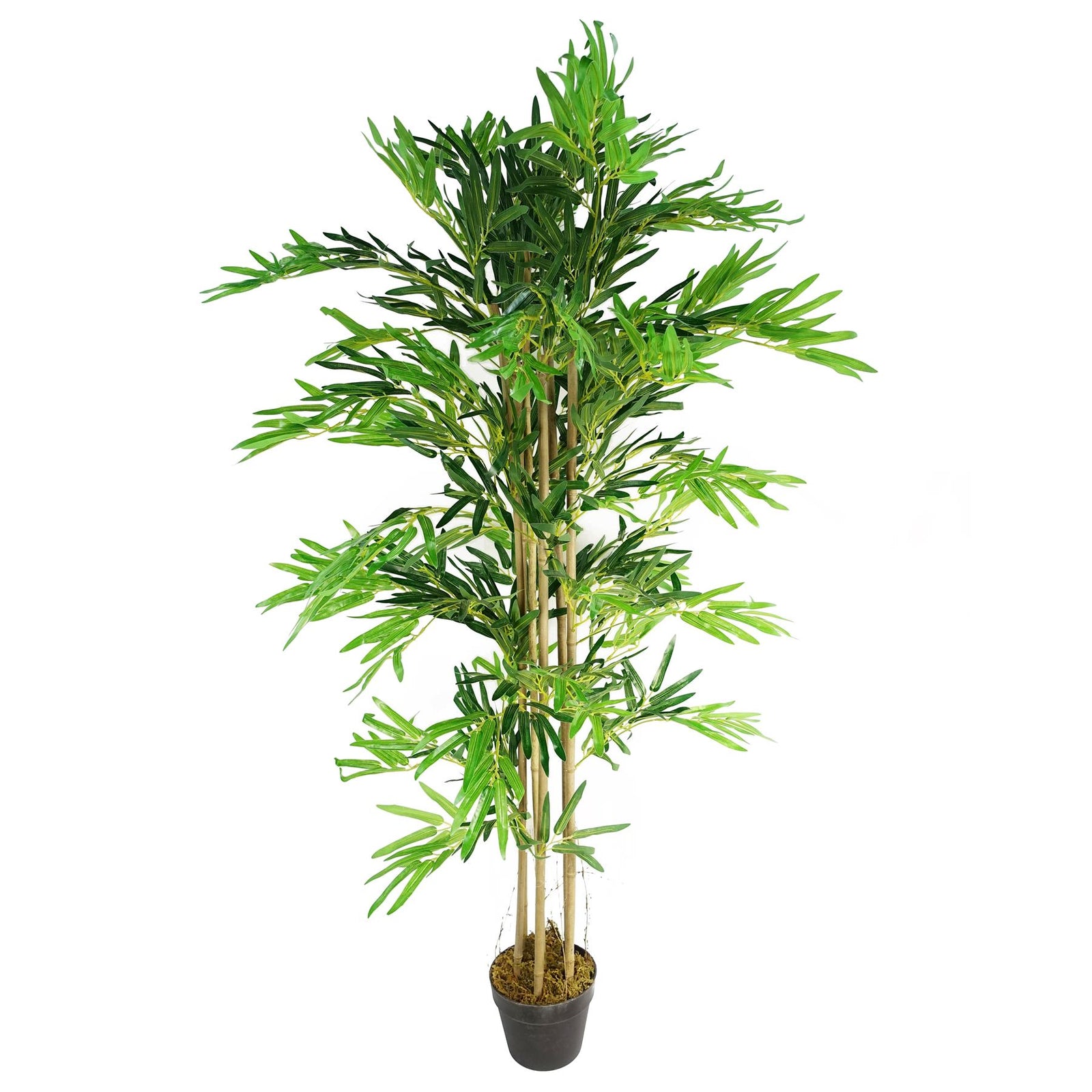 Leaf 150cm (5ft) Artificial Bamboo Plants Trees - Natural Green