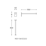Single Arm Towel Rail, 30cm, Self-adhesive, Chrome, Stick Collection