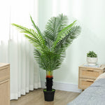 Artificial Areca Palm Tree With Pe Leaves And Flocked Soil | 150cm | Green