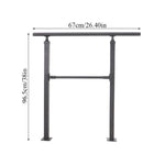 Outdoor Carbon Steel Step Handrail Railing Kit | Small