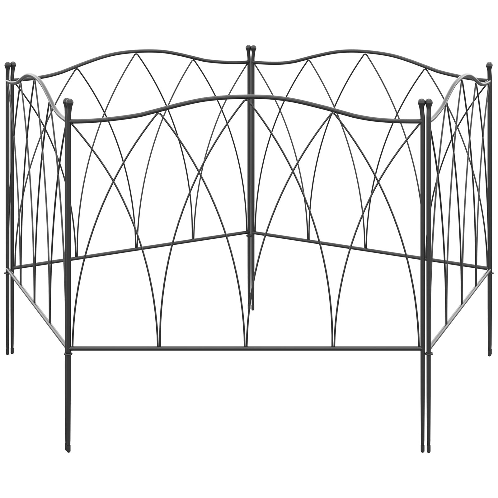 5pc Garden Fencing Panels Bed Border Animal Barrier