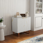 Sideboard Buffet Cabinet With 2 Doors And Adjustable Shelves | One Size | White