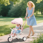 5 In 1 Foldable Kids Trike, Toddler Tricycle For 1-3 Years | Pink