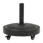 Concrete-filled Patio Umbrella Stand With Wheels