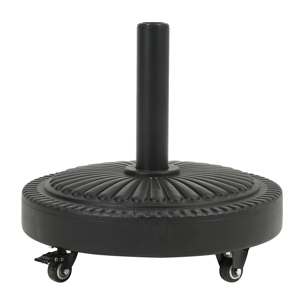 Concrete-filled Patio Umbrella Stand With Wheels