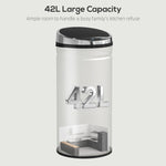 HOMCOM 42l Sensor Bin, Stainless Steel Kitchen Bin With Automatic Close