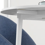 Folding Dining Table For 4, Round Drop Leaf Table | White