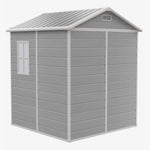 6x6 Ft Outdoor Garden Plastic Storage Shed | Grey