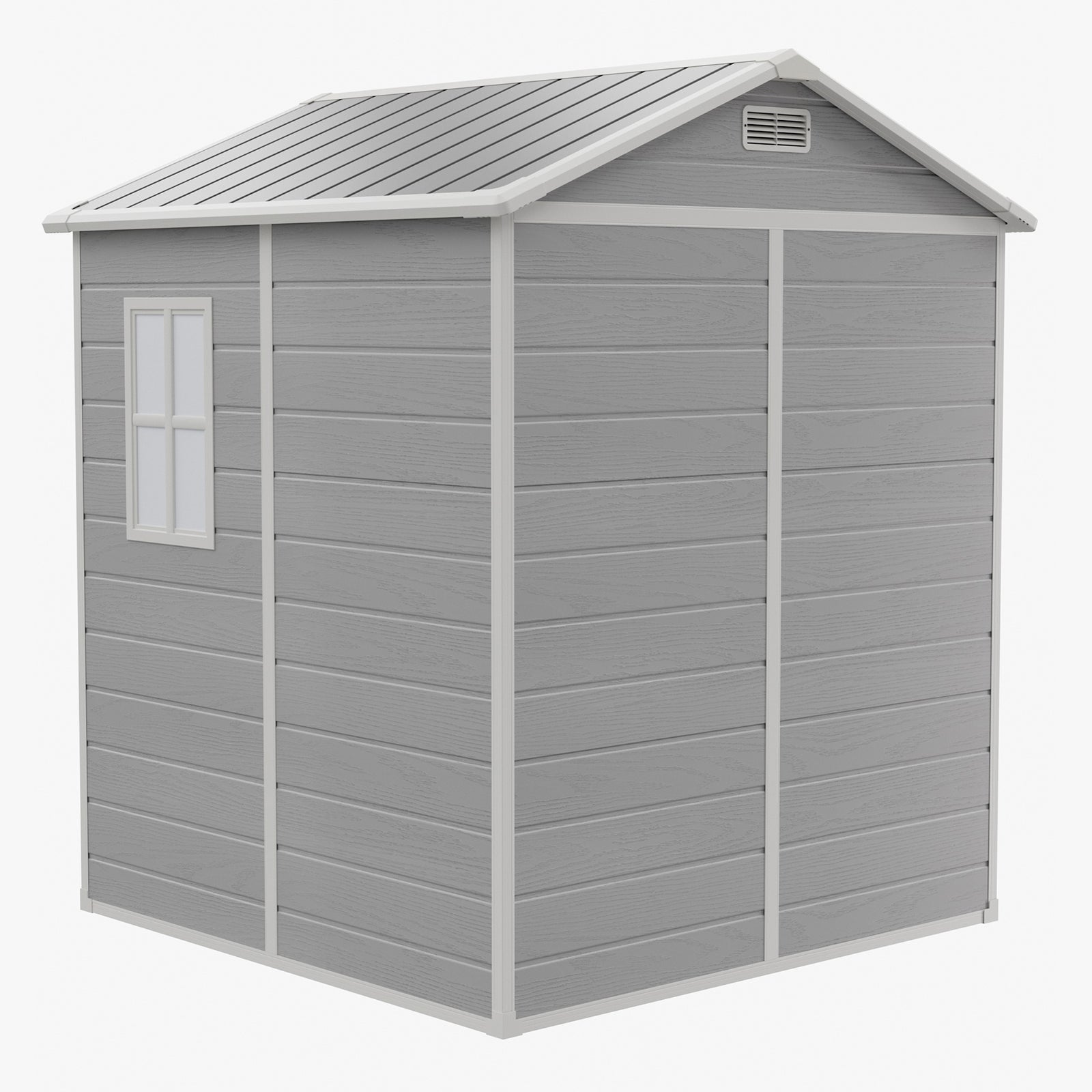 6x6 Ft Outdoor Garden Plastic Storage Shed | Grey