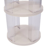 3-tier Plastic Round Rotating Bookshelf