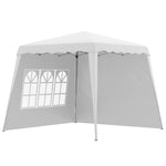 Uv50+ Pop Up Gazebo Canopy Tent With Carry Bag, 2.4 X 2.4m | White