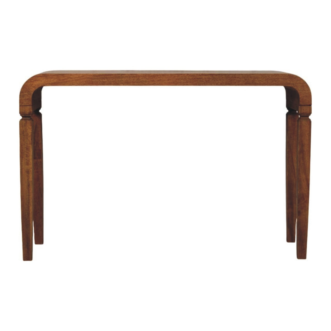 Solid Wood Arcus Console Table, Light Brown