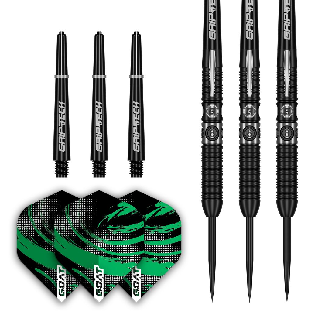 8ball 90% Tungsten Steel Tip | 26g | Black