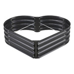 Breeins Heart-Shaped Galvanized Steel Raised Garden Bed Planter for Flowers & Vegetables