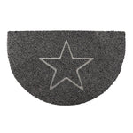 Star Half Moon Doormat | Medium | Grey