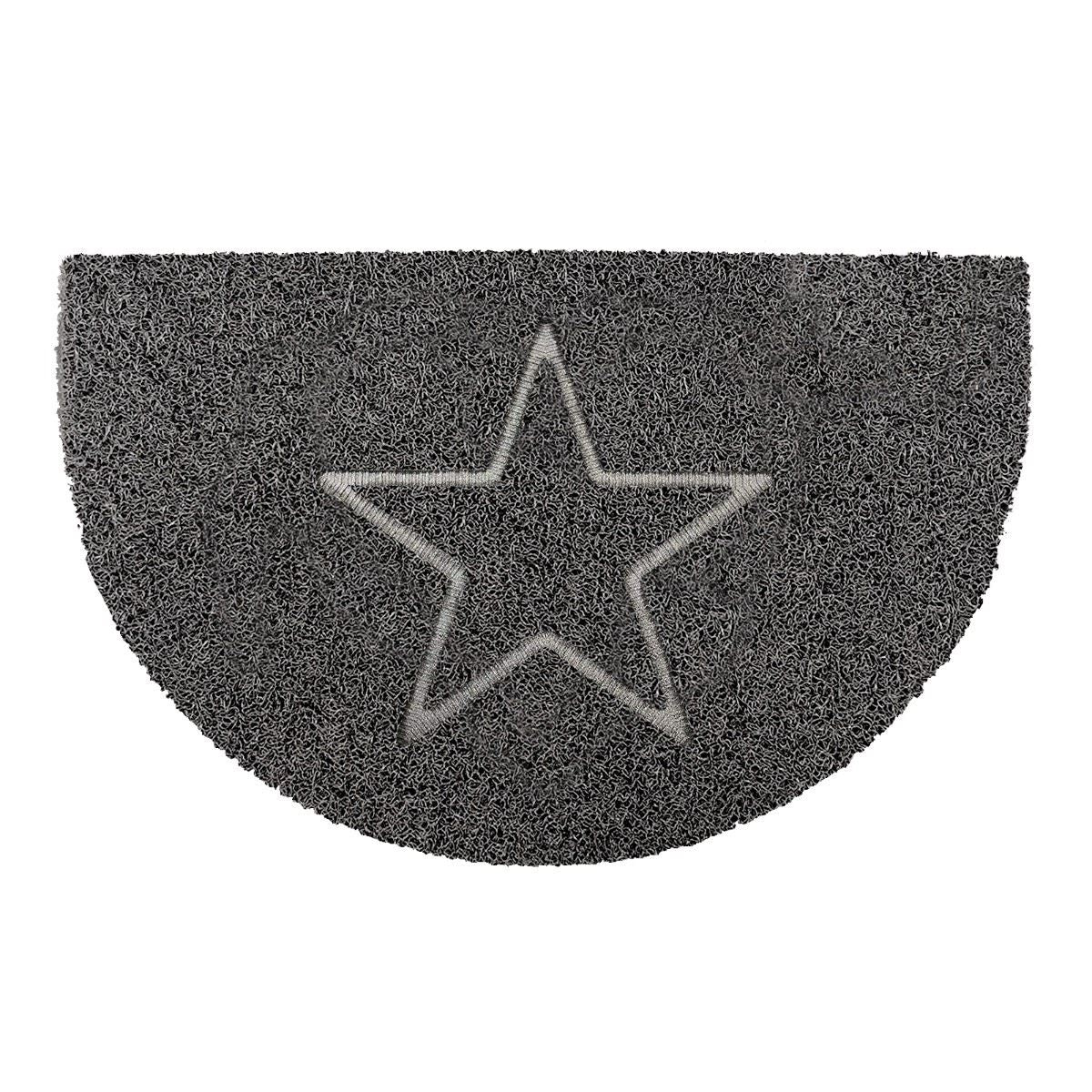 Star Half Moon Doormat | Medium | Grey