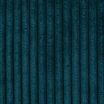 Morgan Cord Armchair & Pouffe Set | Teal