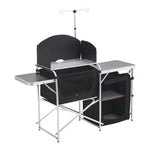 Living and Home Aluminum Camp Kitchen With Zippered Storage And Camp Tables