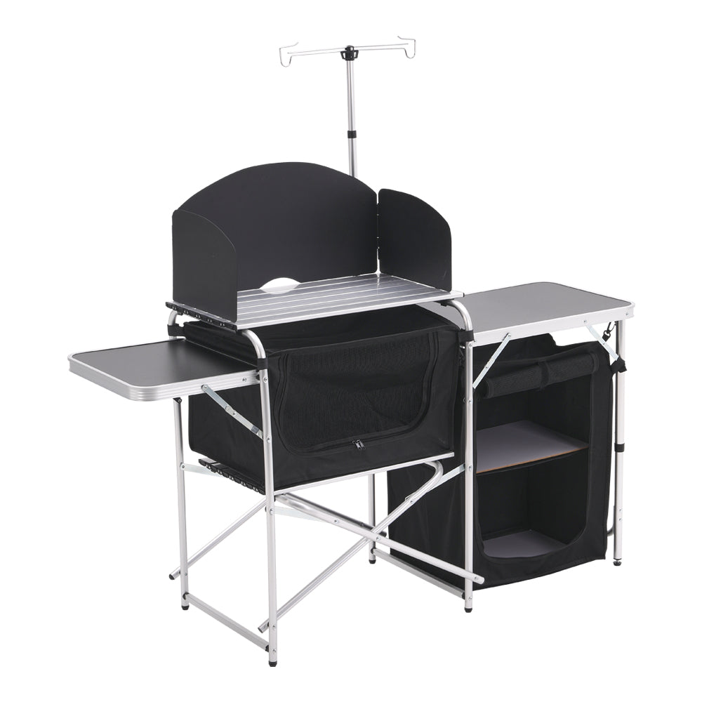 Living and Home Aluminum Camp Kitchen With Zippered Storage And Camp Tables