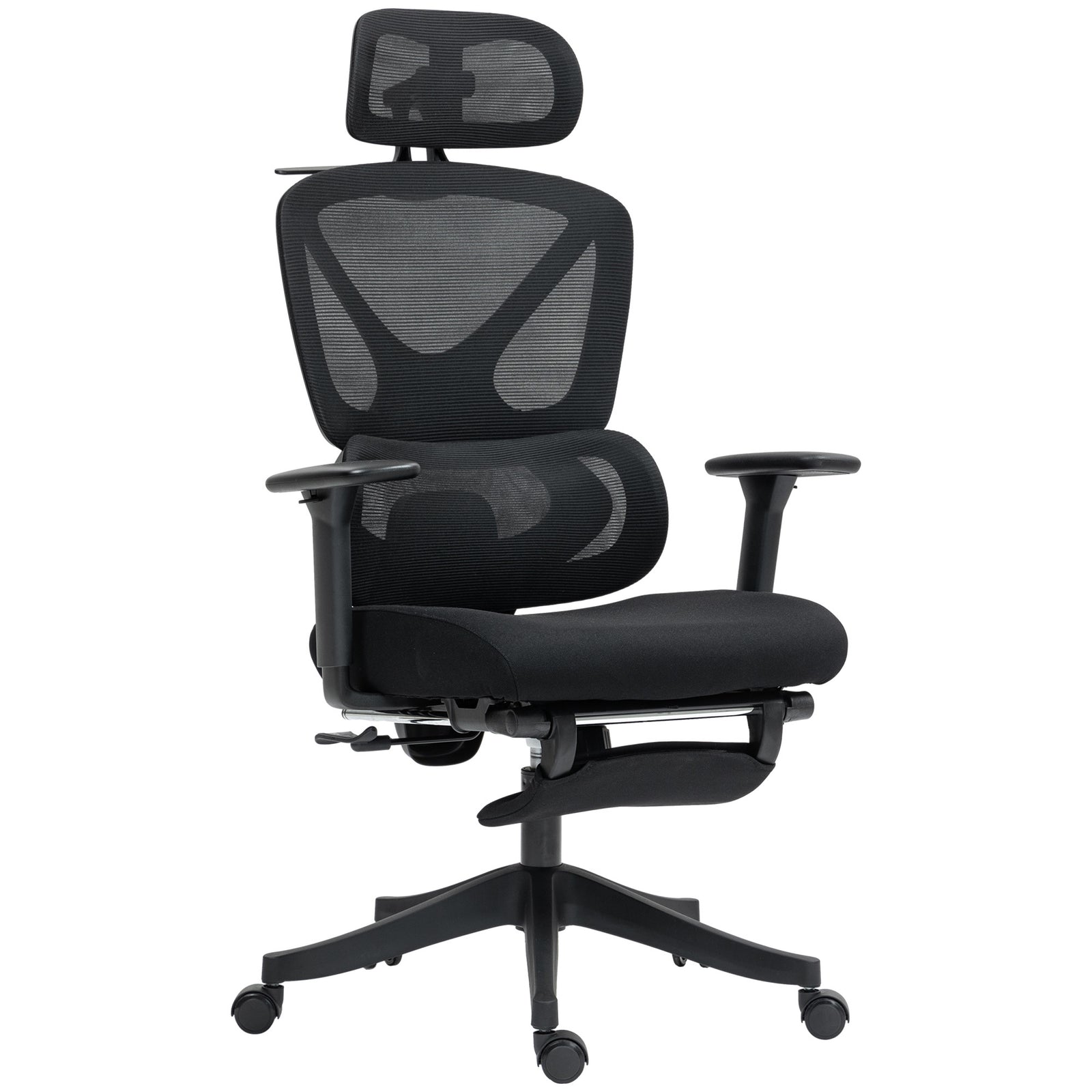 Ergonomic Office Chair Recliner Computer Chair With Footrest | Black