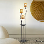 Breeins 3-light Braid Lampshade E27 Tray Table Floor Lamp