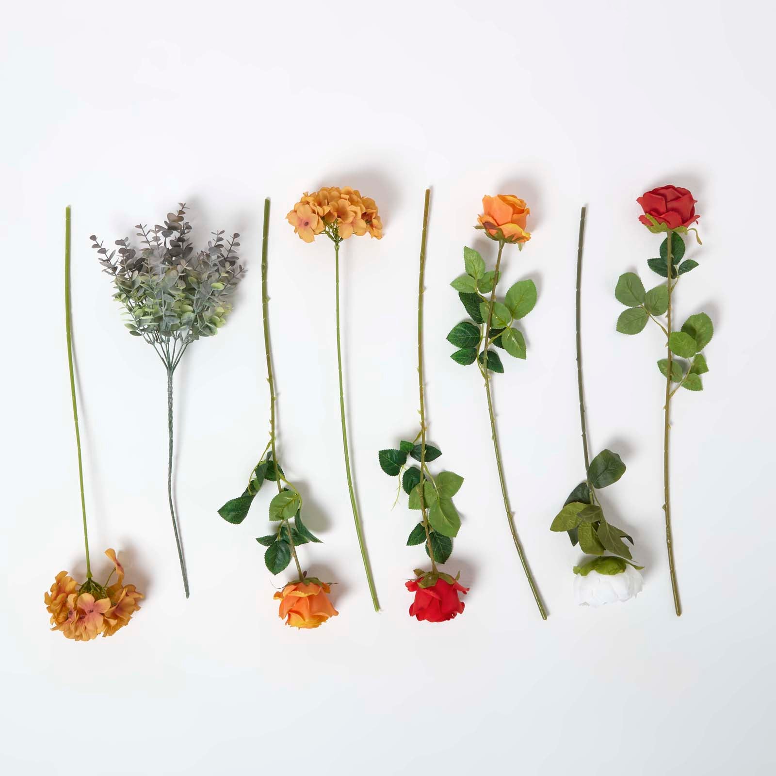 Artificial Orange Roses And Peonies Bouquet, 67 Cm