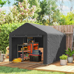 6.6x7.8ft Garden Storage Shed Tent Bike Tent Dark Grey