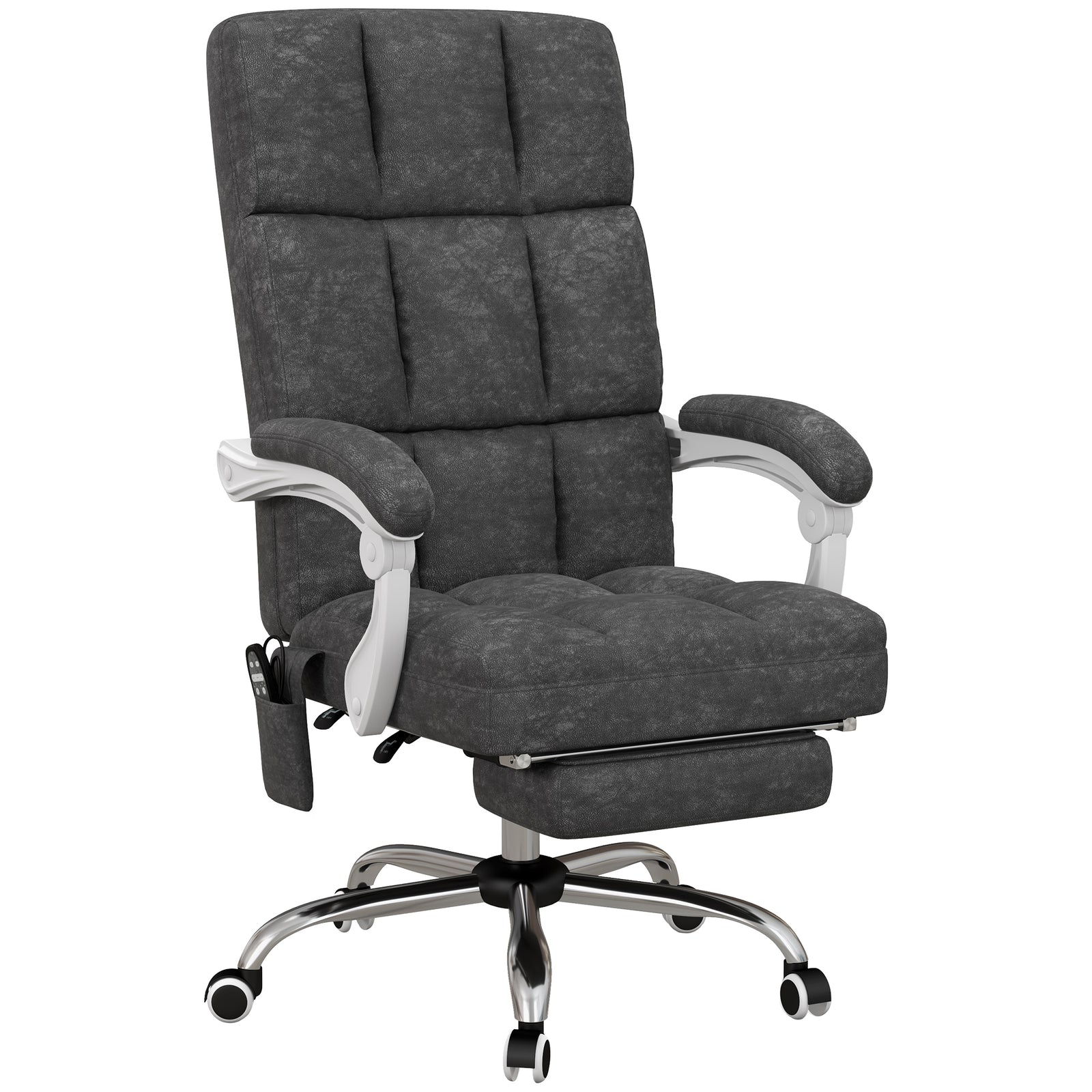 Massage Office Chair Desk Heat | Charcoal Gray