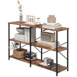 3-tier Industrial Style Shelf Metal Frame Shelves Adjustable