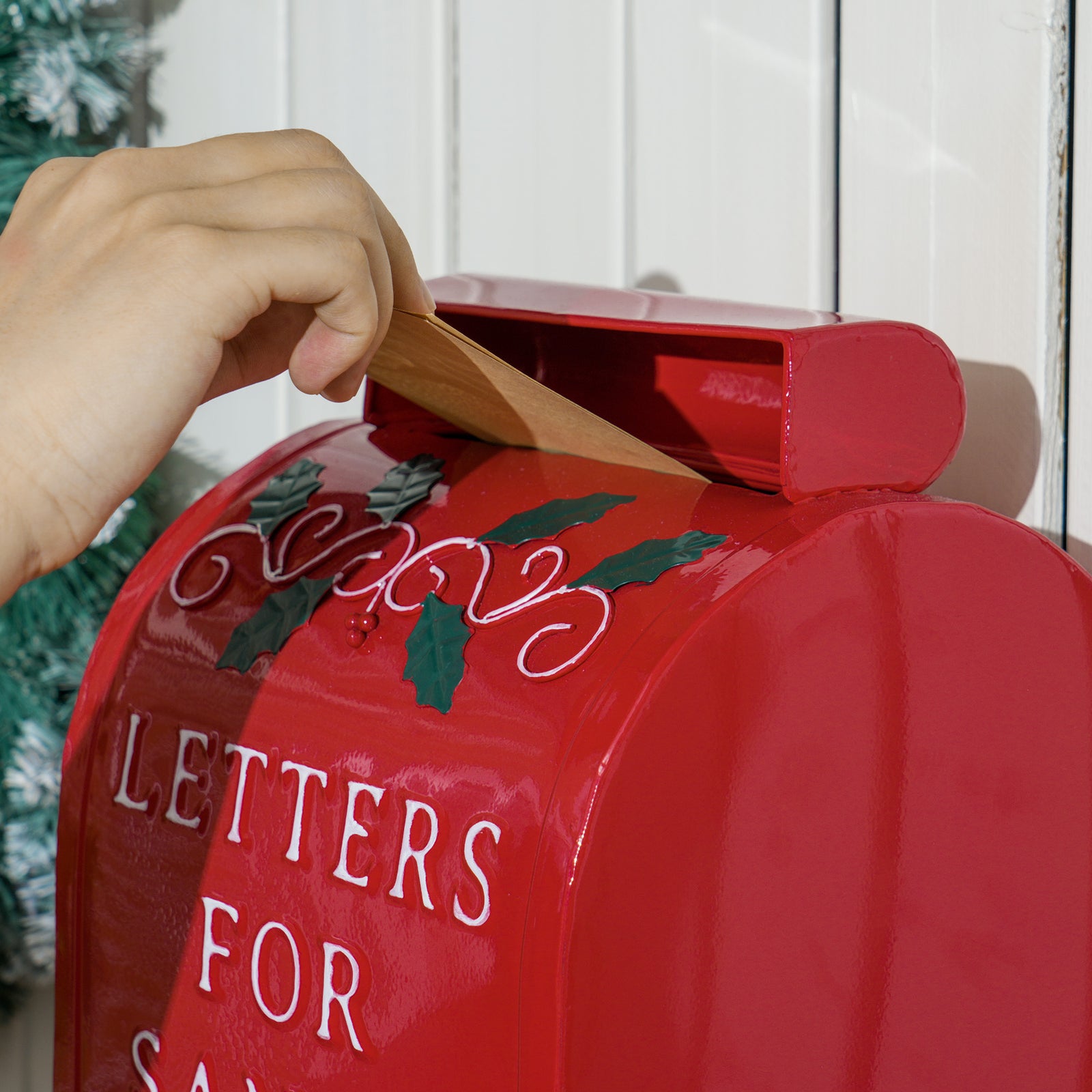 Christmas Post Box Freestanding Or Wall Mounted
