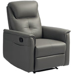 Recliner Armchair With Spring Cushion Adjustable Leg Rest