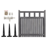 90/120cm Wx120cm H Outdoor Wooden Garden Gate Fence Door | 120cm | Grey