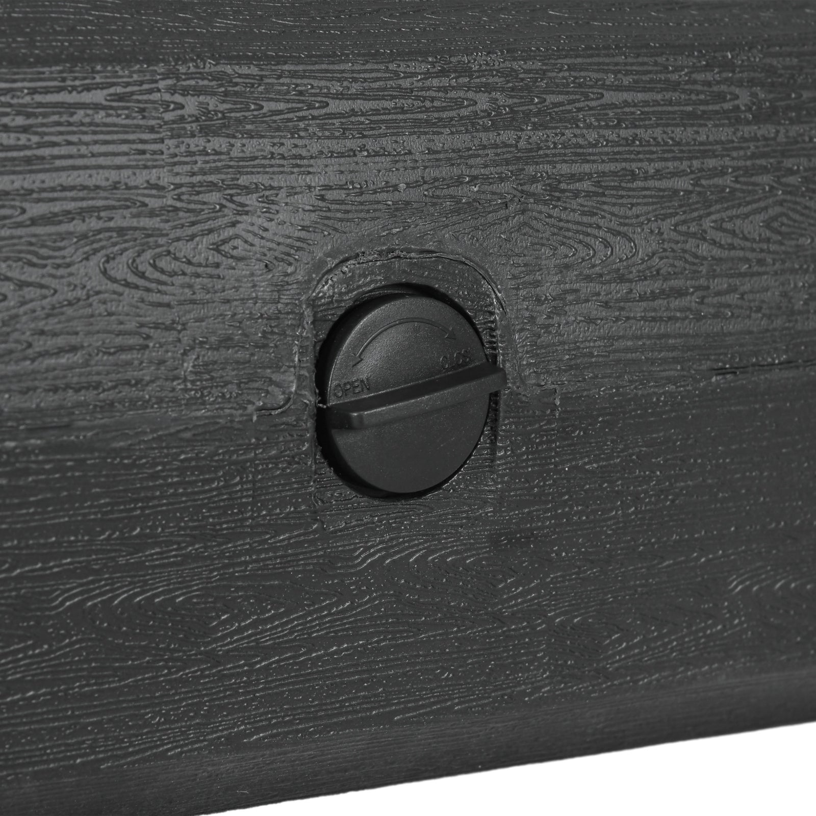 40kg Square Parasol Base W/ Wood Effect, Black