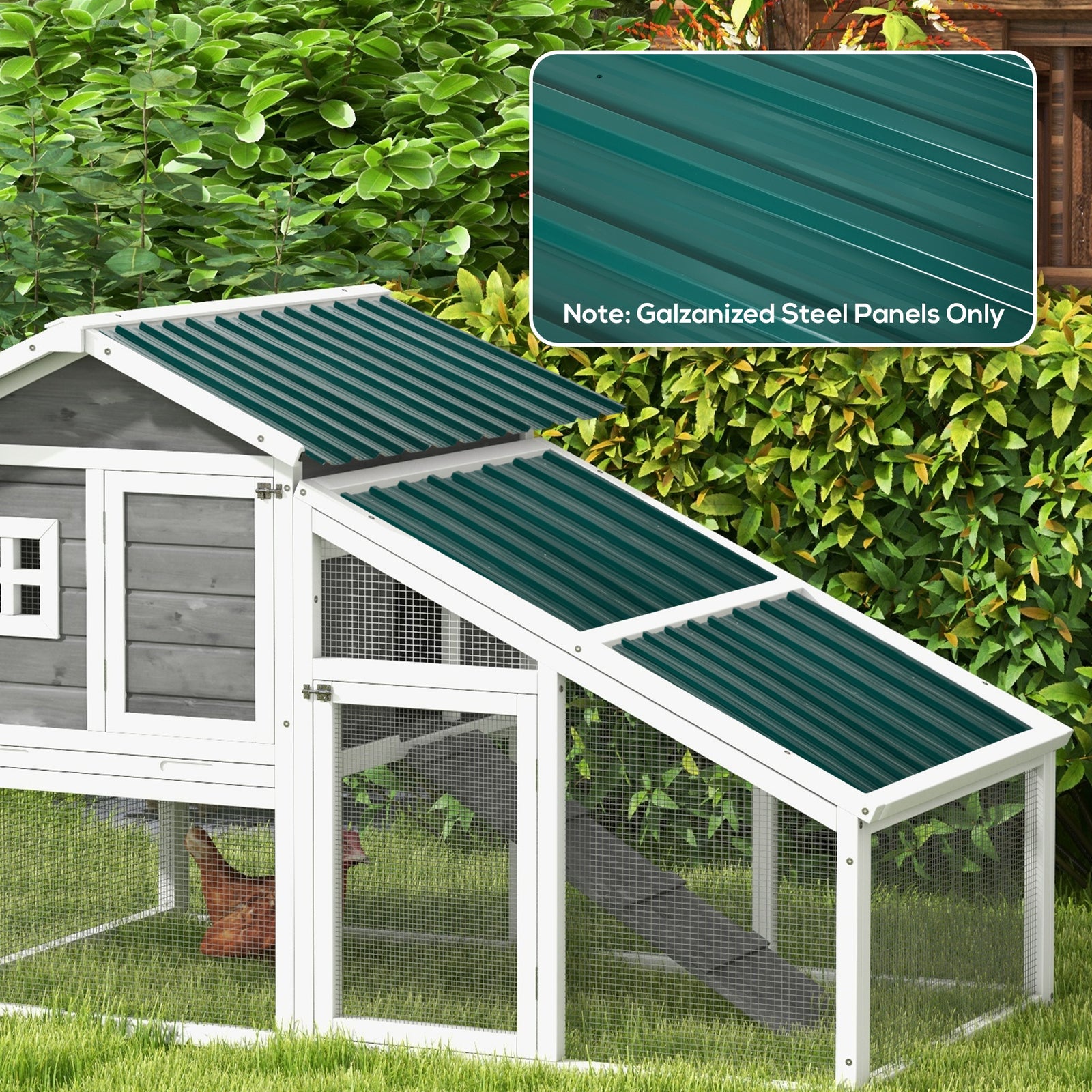 Pack Of 12 Metal Roofing Sheets For Greenhouse And Shed | Green