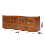 Desktop Retro Wood 6-drawer Storage Organizer