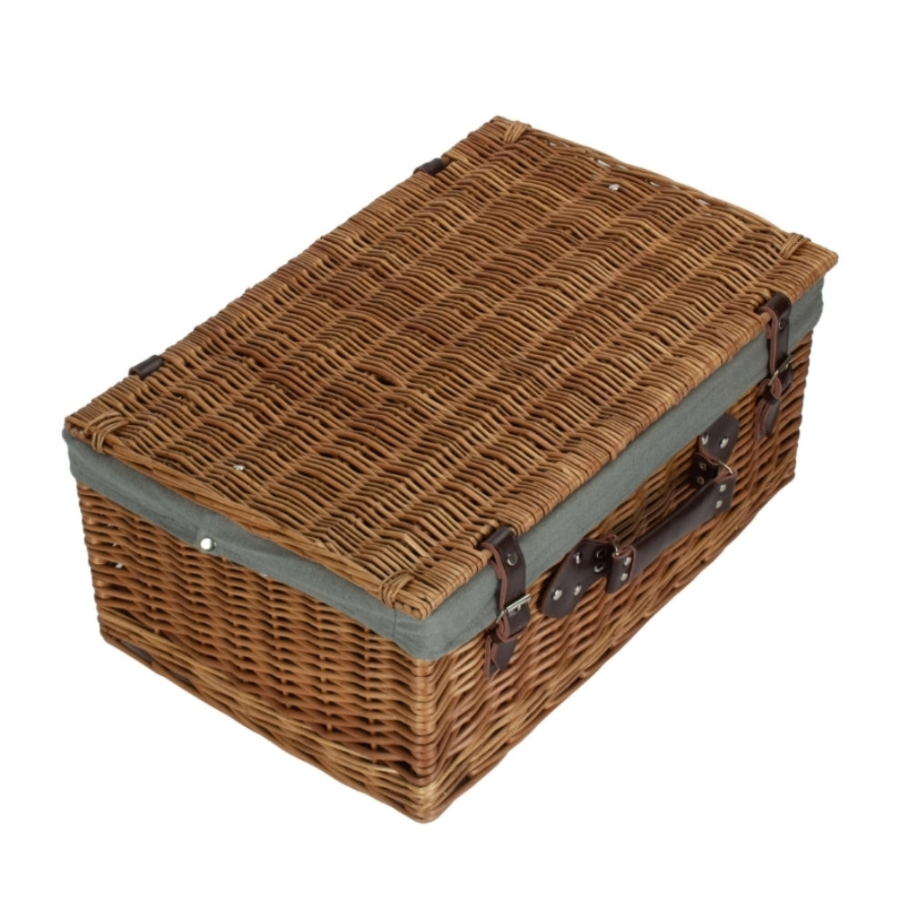 Wicker 56cm Double Steamed Picnic Basket | Gray