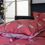 Hummingbird Deluxe Thread Count Cotton Duvet Cover Set | Super King | Pink
