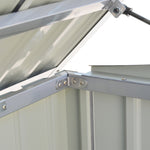 Garden Storage Shed Bike Metal Pent Tool Shed House Galvanized Steel Can Put 2-3 Bicycles (d105x W176x H130cm) | Grey