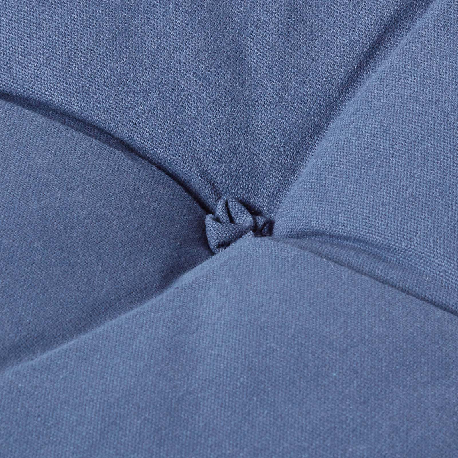 Cotton Back Support Thick Lumbar Cushion | Navy Blue