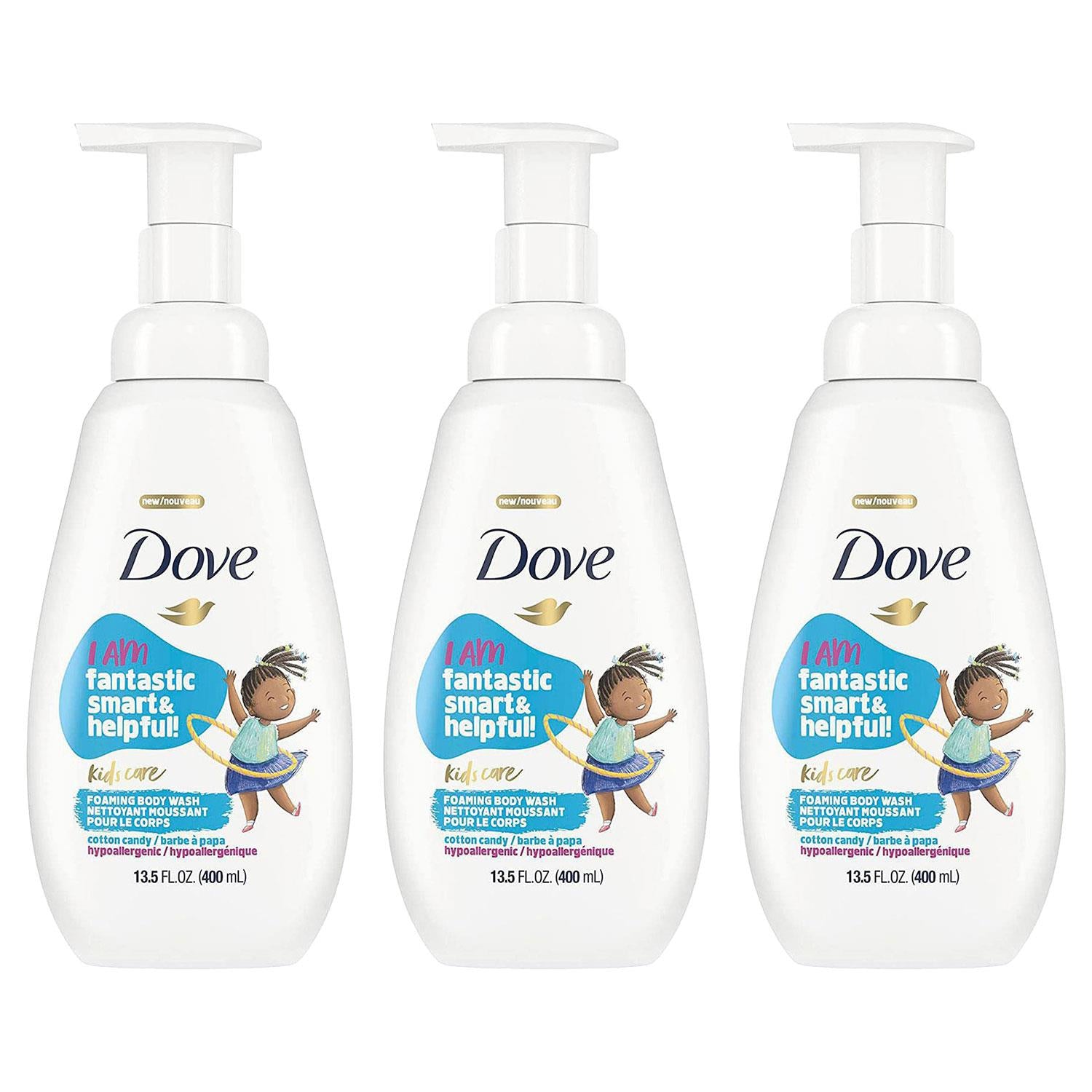 Care Hypoallergenic Skin Care Foaming Body Wash Cotton Candy, 3x400ml