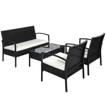 4pc Rattan Sofa Bistro Set Conservatory