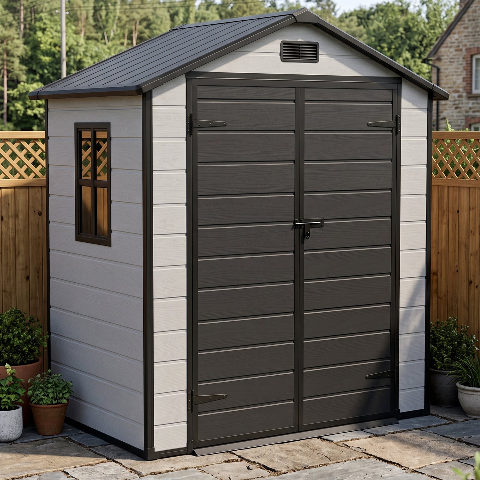 Breeins 6 X 4 Ft Garden Plastic Storage Shed