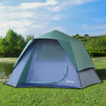 Family Pop-up Camping Tent W/ Removable Waterproof Rainfly