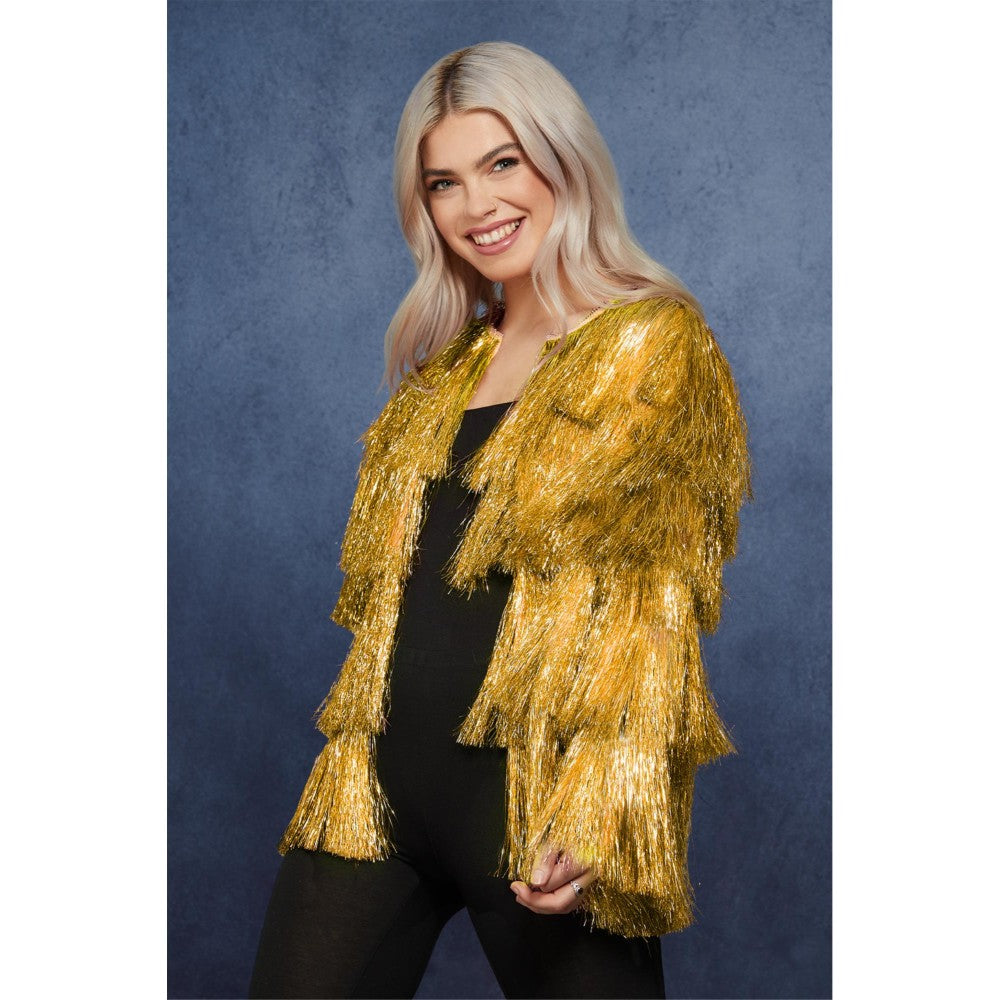 Tinsel Festival Jacket, Gold | Large/Extra Large